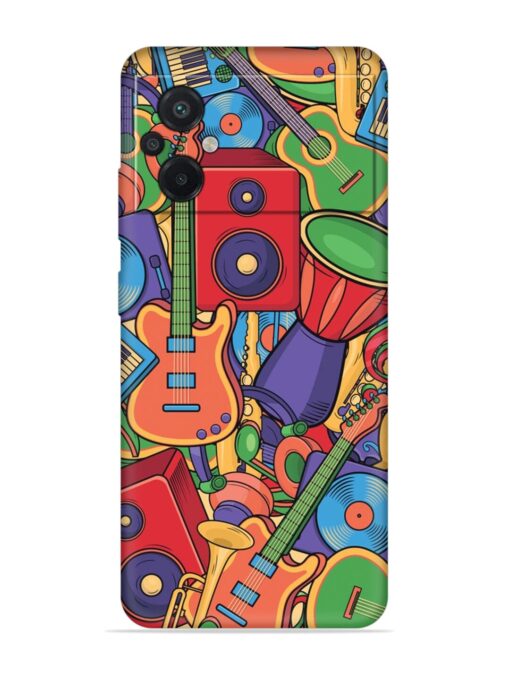 Colorful Music Art Embossed Soft Silicone Case for Poco M5 Zapvi