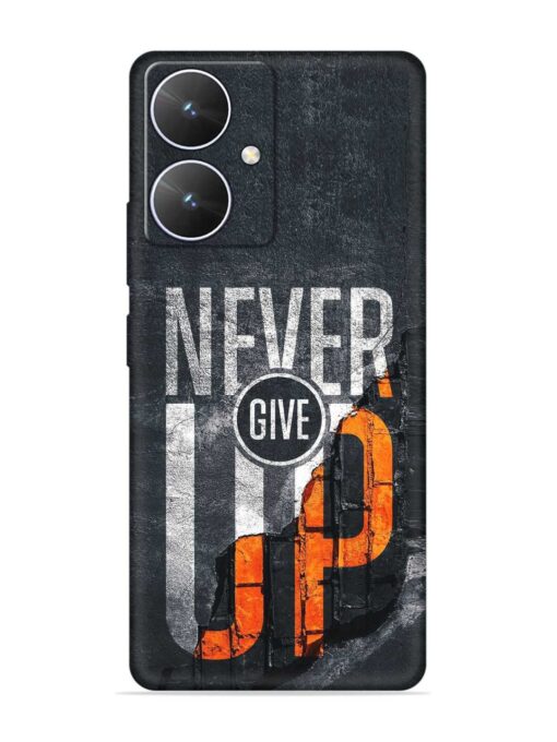 Never Give Up Embossed Soft Silicone Case for Poco M6 (5G)