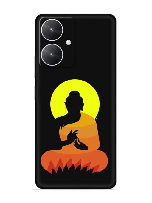 Buddha Art Black Embossed Soft Silicone Case for Poco M6 (5G) Zapvi