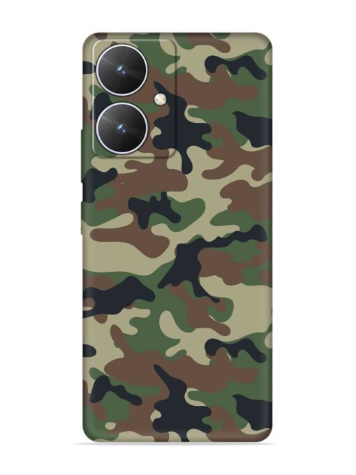 Army Military Camouflage Dark Green Embossed Soft Silicone Case for Poco M6 (5G) Zapvi