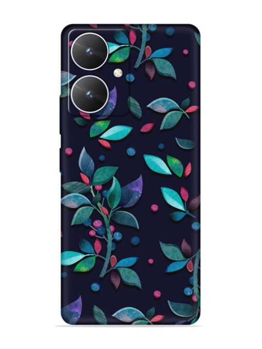 Decorative Watercolor Flower Embossed Soft Silicone Case for Poco M6 (5G) Zapvi