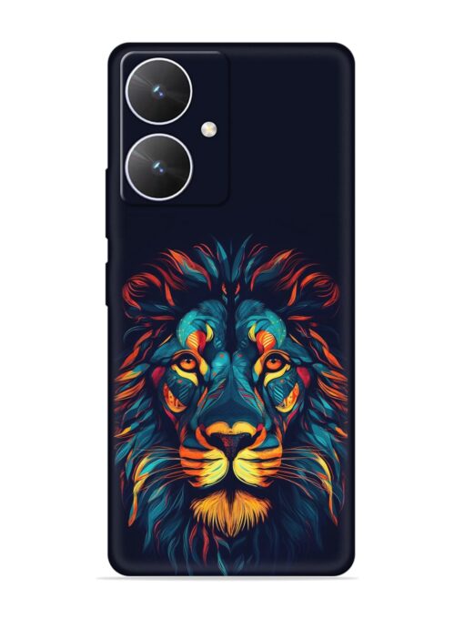 Colorful Lion Embossed Soft Silicone Case for Poco M6 (5G)