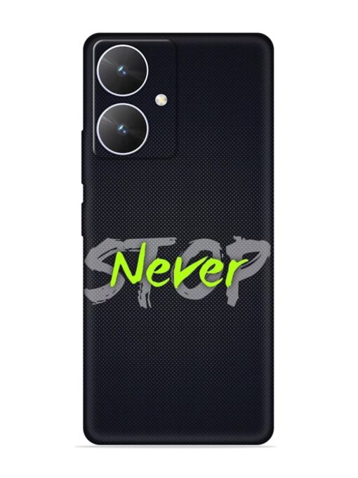 Never Stop Embossed Soft Silicone Case for Poco M6 (5G)