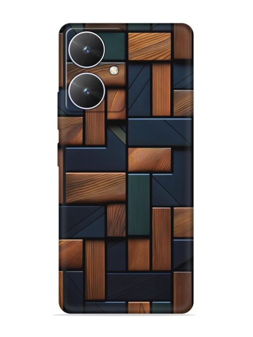 Wooden Background Cubes Embossed Soft Silicone Case for Poco M6 (5G) Zapvi