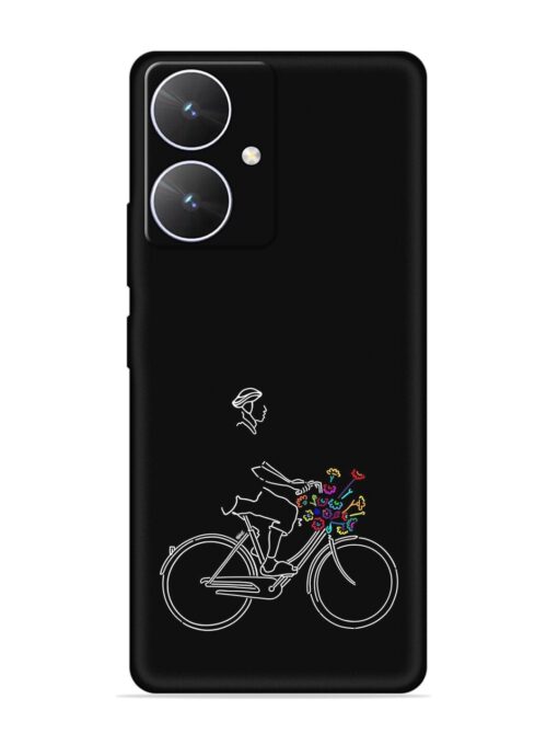 Minimalist Cycle Art Embossed Soft Silicone Case for Poco M6 (5G) Zapvi