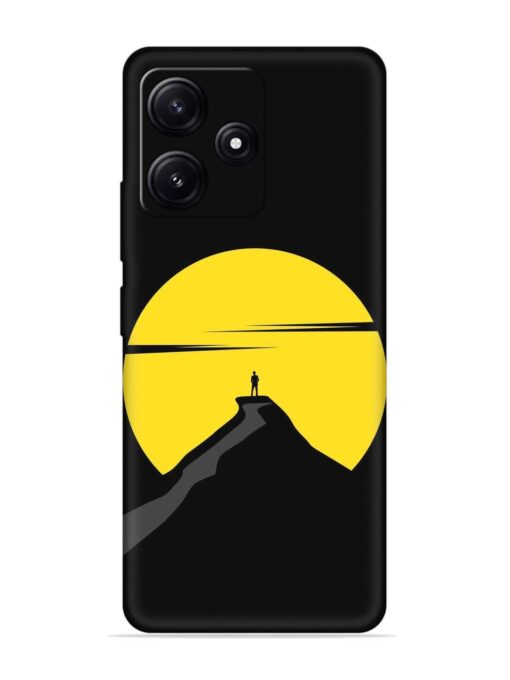 Black Ultra Vector Embossed Soft Silicone Case for Poco M6 Pro (5G)