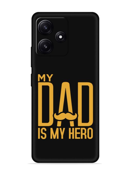 My Dad Is My Hero Embossed Soft Silicone Case for Poco M6 Pro (5G)