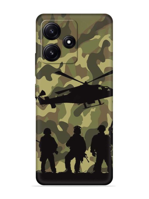 Army Heros Embossed Soft Silicone Case for Poco M6 Pro (5G)