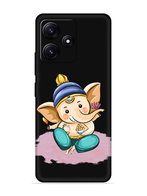 Bal Ganesh Vector Art Embossed Soft Silicone Case for Poco M6 Pro (5G) Zapvi