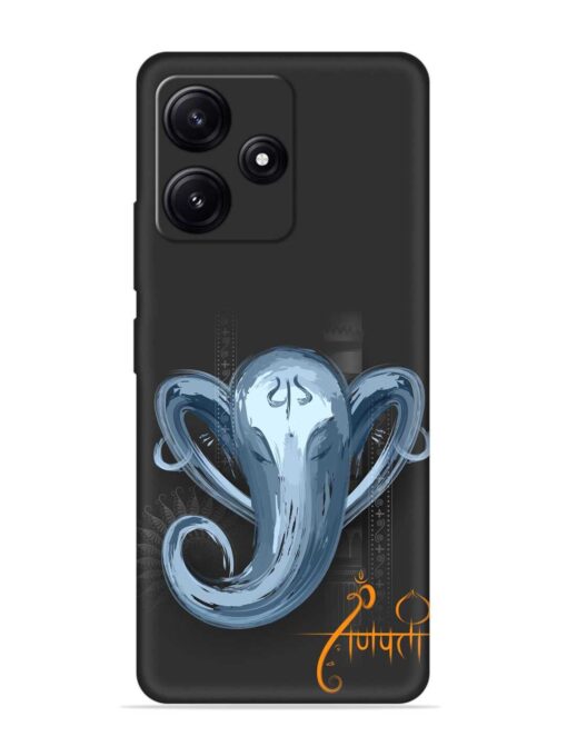 Illustration Lord Ganpati Embossed Soft Silicone Case for Poco M6 Pro (5G)