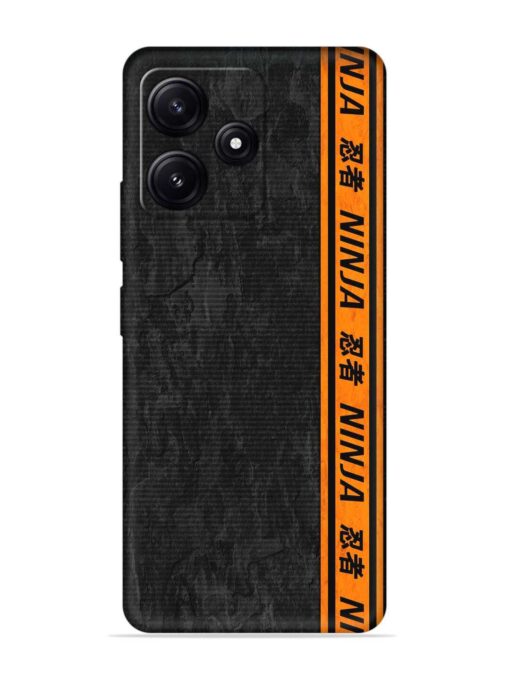 Ninja Srtips Embossed Soft Silicone Case for Poco M6 Pro (5G)