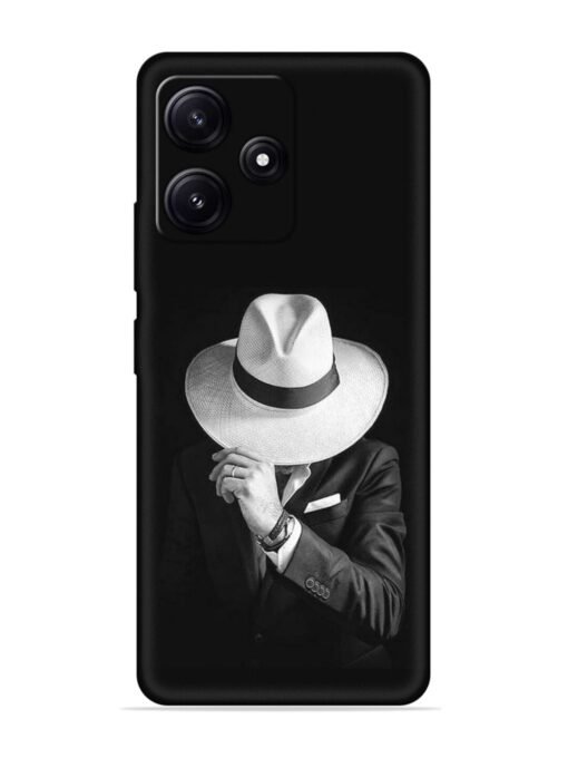 Men Under Hat Embossed Soft Silicone Case for Poco M6 Pro (5G) Zapvi