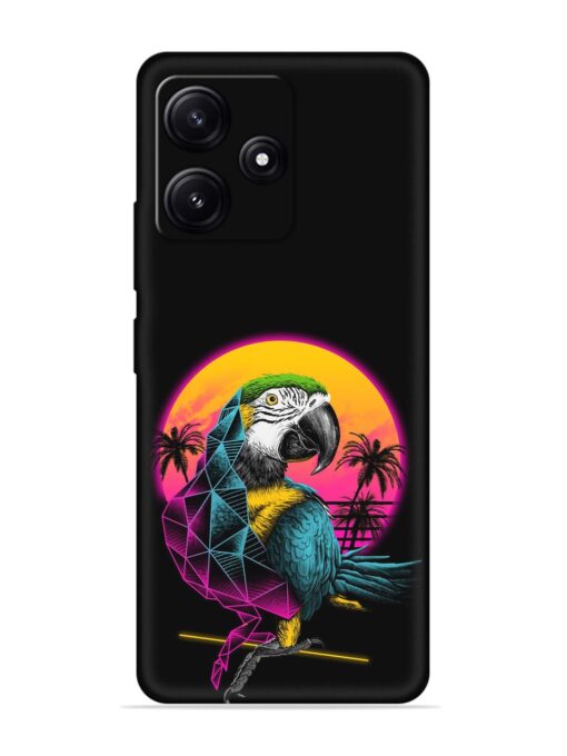 Rad Parrot Embossed Soft Silicone Case for Poco M6 Pro (5G)