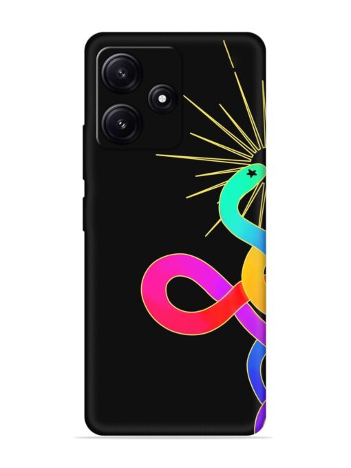 Art Geometric Abstraction Embossed Soft Silicone Case for Poco M6 Pro (5G)