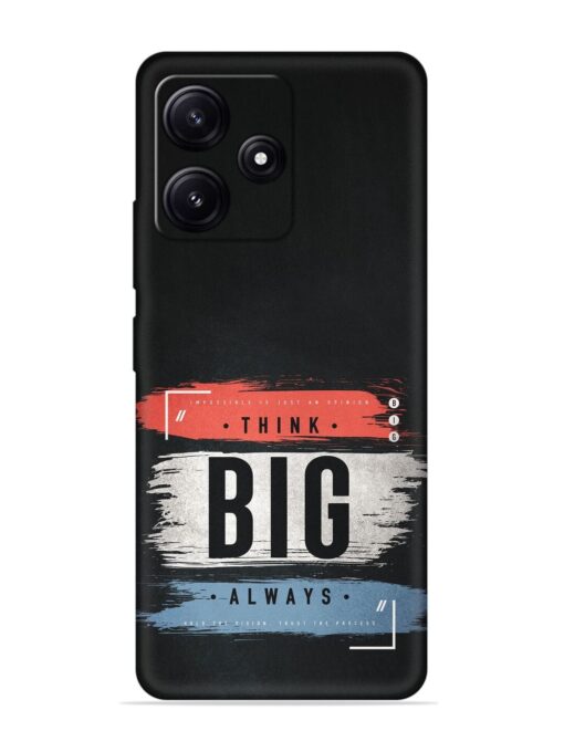 Think Big Always Embossed Soft Silicone Case for Poco M6 Pro (5G) Zapvi