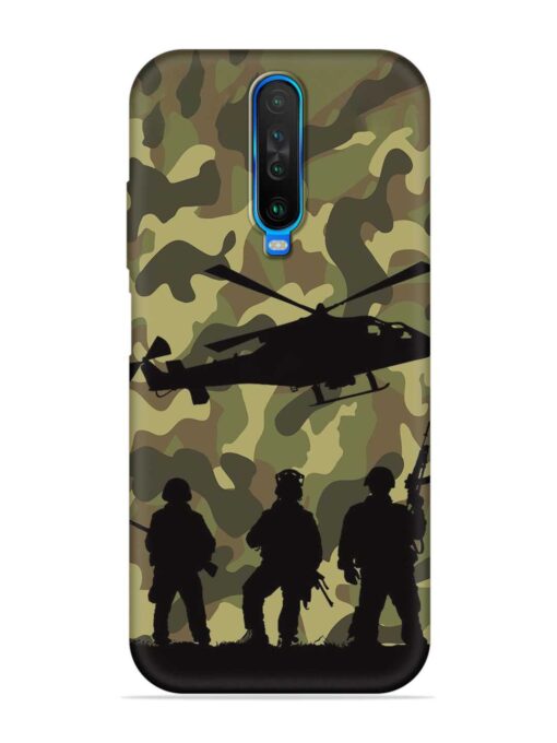 Army Heros Embossed Soft Silicone Case for Poco X2