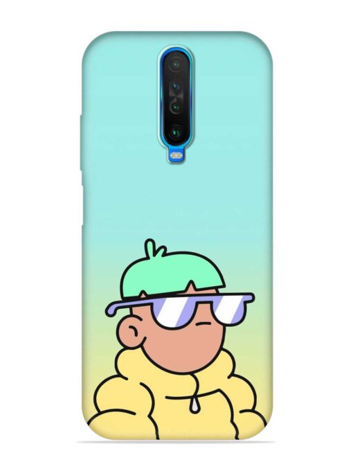 Doodles Cool Character Embossed Soft Silicone Case for Poco X2