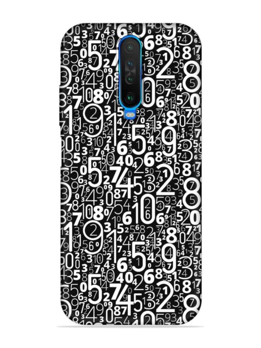 Many Numbers Different Embossed Soft Silicone Case for Poco X2 Zapvi