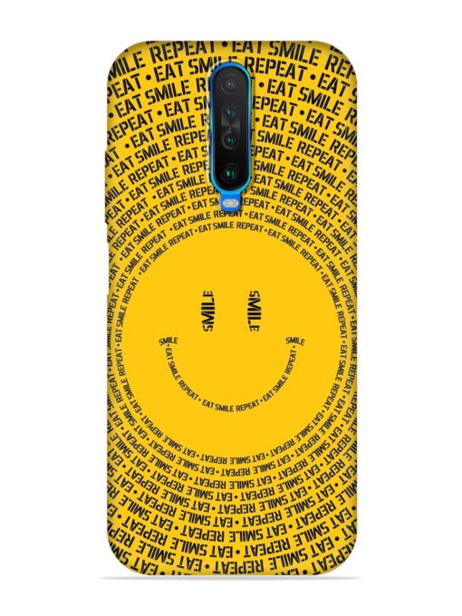 Smiley Embossed Soft Silicone Case for Poco X2 Zapvi