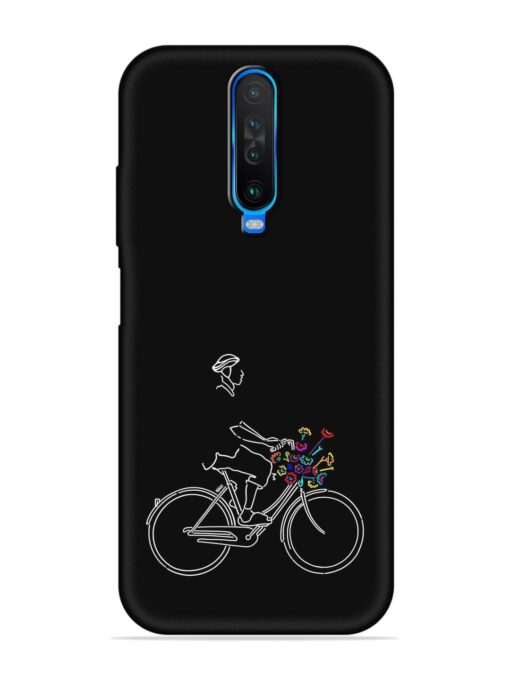 Minimalist Cycle Art Embossed Soft Silicone Case for Poco X2 Zapvi