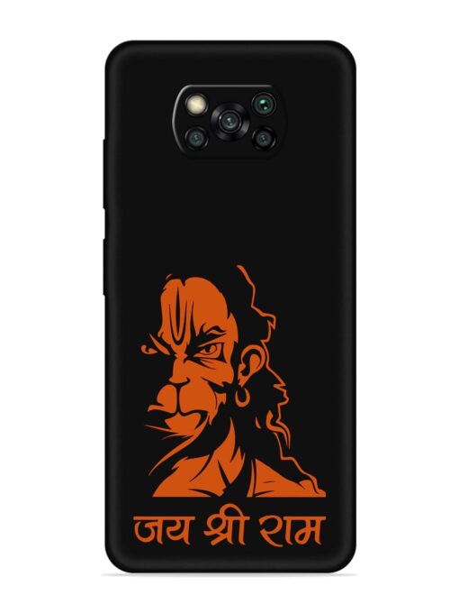 Angry Hanuman Embossed Soft Silicone Case for Poco X3