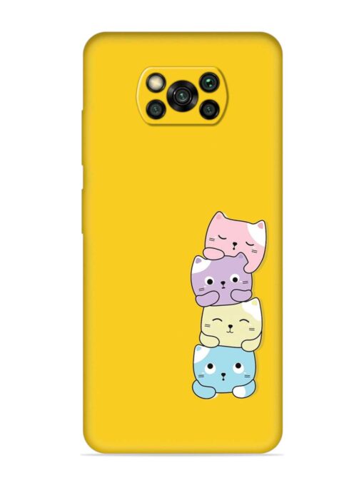 Cartoon Anime Embossed Soft Silicone Case for Poco X3 Zapvi