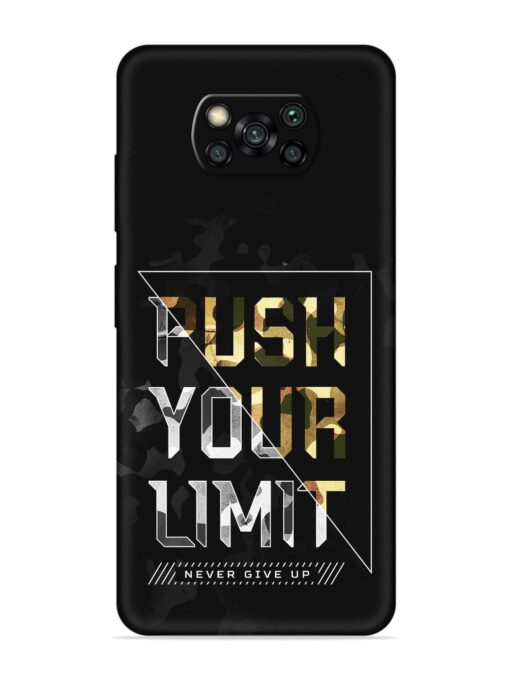 Push Your Limits Embossed Soft Silicone Case for Poco X3