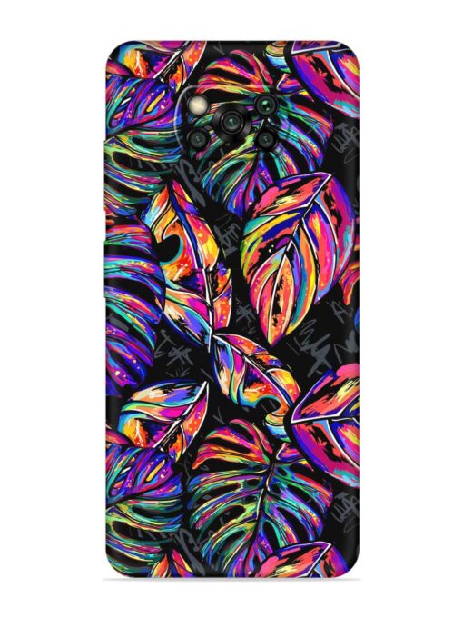 Tropical Seamless Vector Embossed Soft Silicone Case for Poco X3 Zapvi