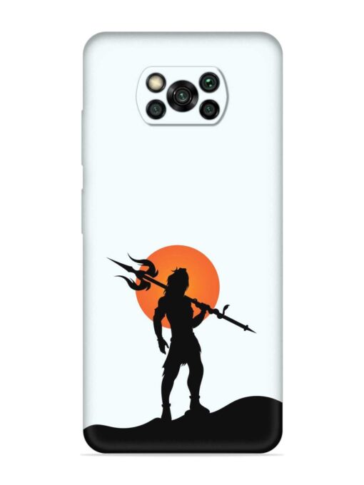 Lord Mahadev Trendy Embossed Soft Silicone Case for Poco X3