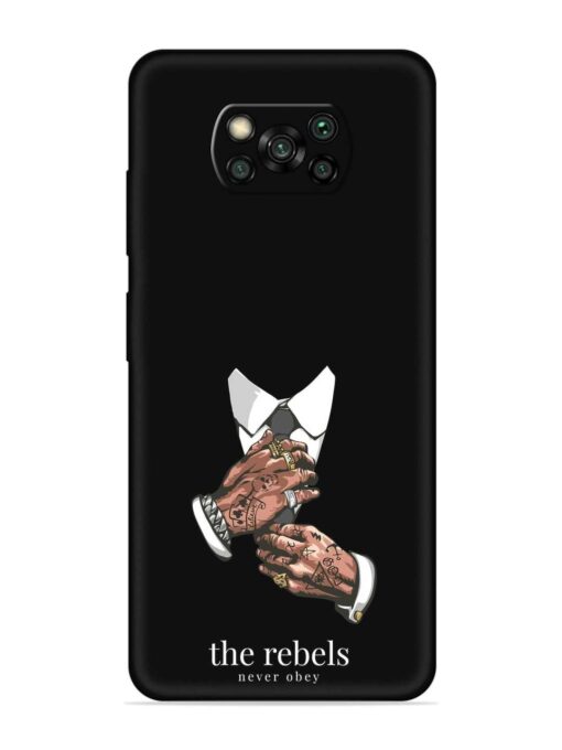 Rebels Slogan Man Embossed Soft Silicone Case for Poco X3