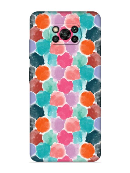 Colorful Seamless Pattern Embossed Soft Silicone Case for Poco X3 Zapvi