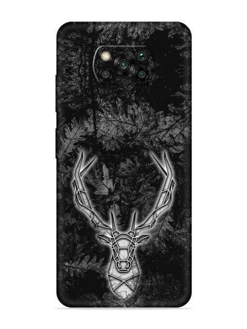 Ancient Deer Embossed Soft Silicone Case for Poco X3 Zapvi