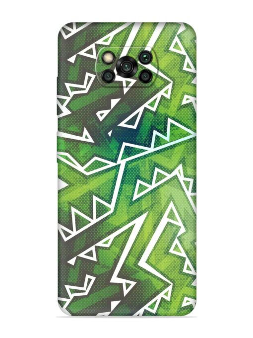 Green Graffiti Seamless Embossed Soft Silicone Case for Poco X3 Zapvi