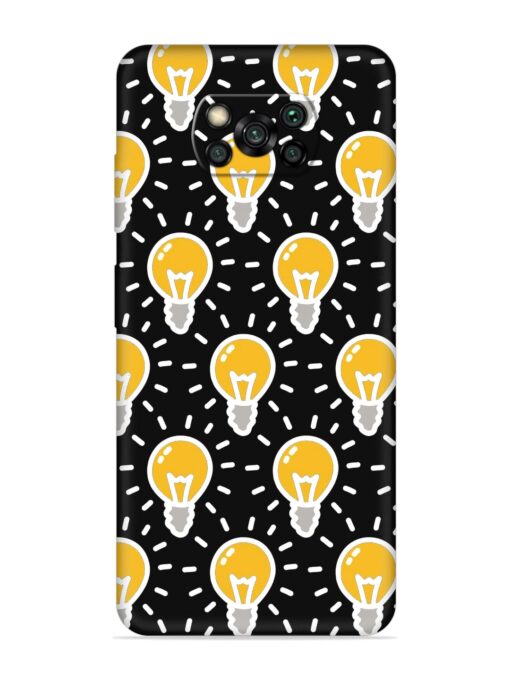 Light Bulb Seamless Embossed Soft Silicone Case for Poco X3