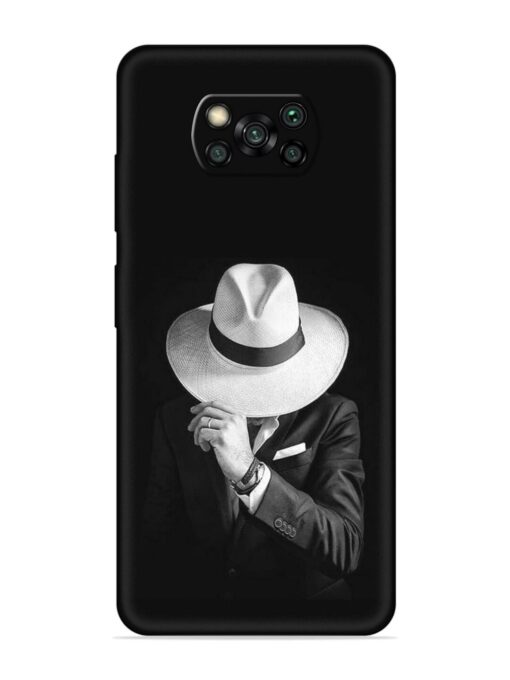 Men Under Hat Embossed Soft Silicone Case for Poco X3