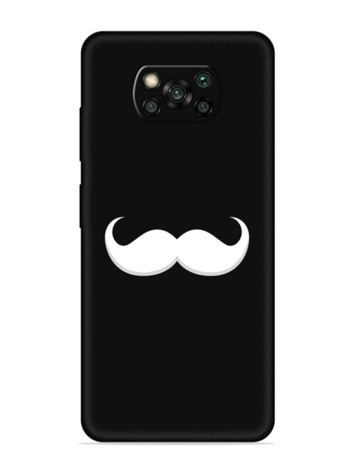 Mustache Vector Embossed Soft Silicone Case for Poco X3