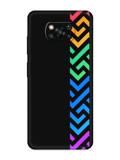 Colorshape Stripes Embossed Soft Silicone Case for Poco X3 Zapvi