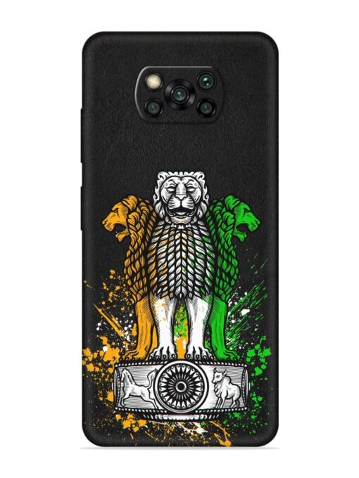 Pillars Of Ashoka Embossed Soft Silicone Case for Poco X3