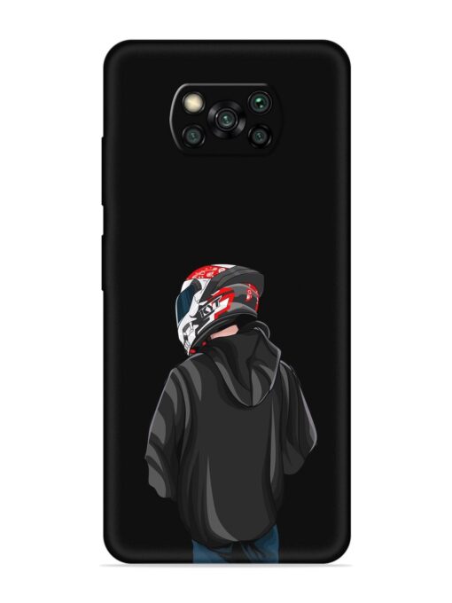 Motorcycle Rider Embossed Soft Silicone Case for Poco X3