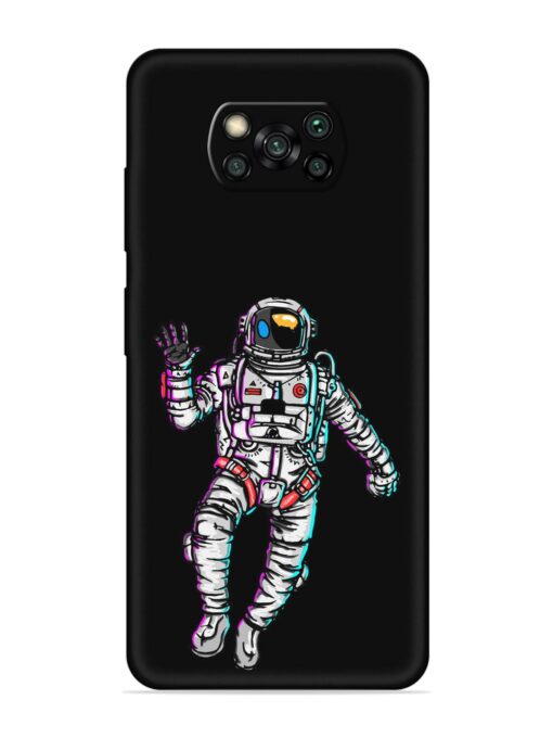 Spaceman Embossed Soft Silicone Case for Poco X3 Zapvi