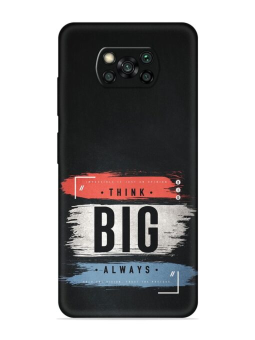 Think Big Always Embossed Soft Silicone Case for Poco X3 Zapvi