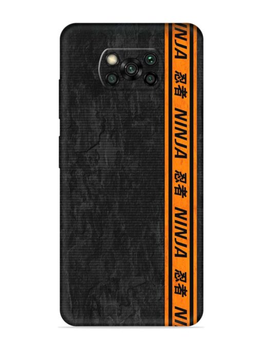 Ninja Srtips Embossed Soft Silicone Case for Poco X3 Pro