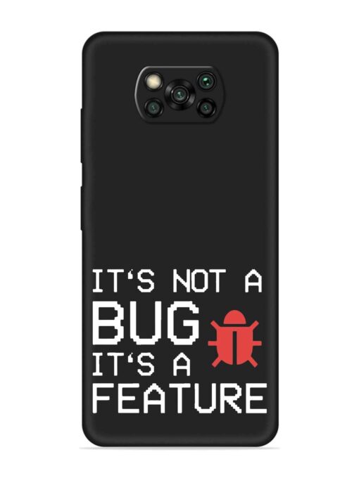 Not Bug Feature Embossed Soft Silicone Case for Poco X3 Pro Zapvi