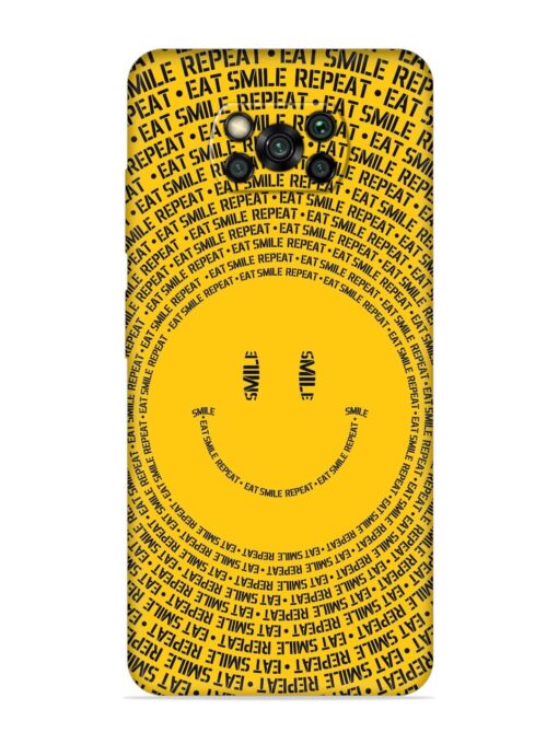 Smiley Embossed Soft Silicone Case for Poco X3 Pro Zapvi