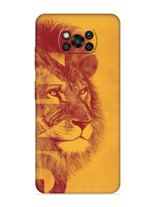 Gold Lion Crown Art Embossed Soft Silicone Case for Poco X3 Pro Zapvi