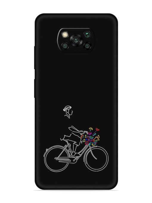 Minimalist Cycle Art Embossed Soft Silicone Case for Poco X3 Pro Zapvi