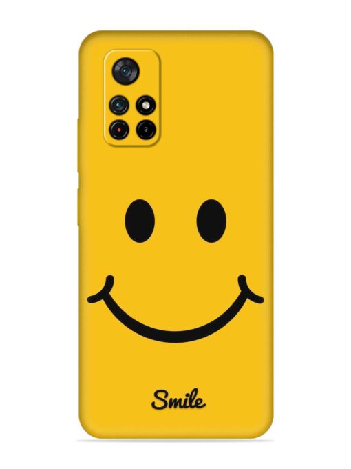 Yellow Smiley Embossed Soft Silicone Case for Poco X4 Pro (5G) Zapvi