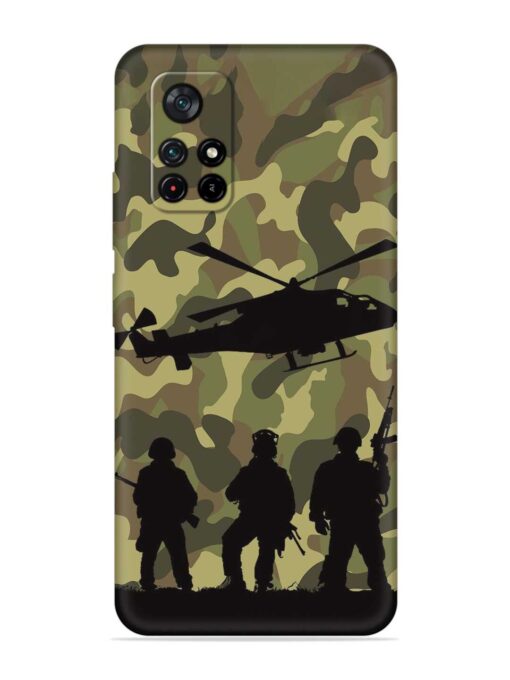 Army Heros Embossed Soft Silicone Case for Poco X4 Pro (5G) Zapvi