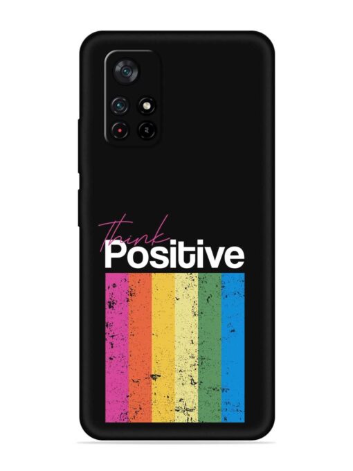 Think Positive Typography Embossed Soft Silicone Case for Poco X4 Pro (5G) Zapvi