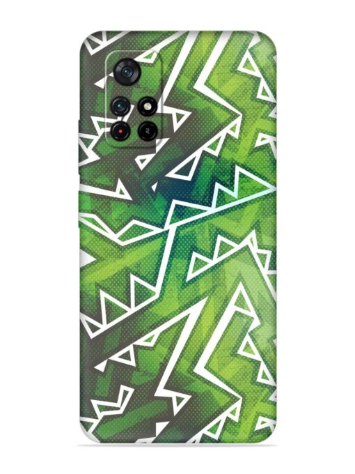 Green Graffiti Seamless Embossed Soft Silicone Case for Poco X4 Pro (5G) Zapvi